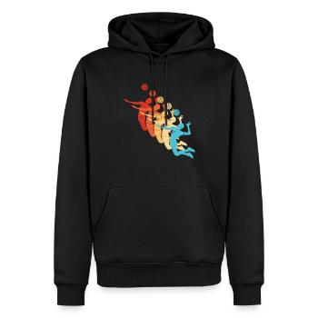 Volleyball Volleyball Hommes Femmes - Sweat à capuche Premium bio Homme - noir - Devant - Nico (187cm)
