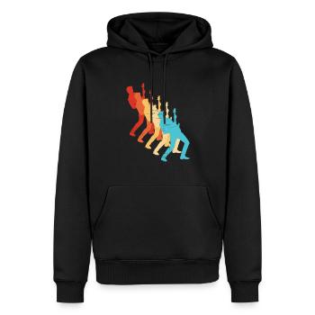 guitare classique Guitariste électrique pour hommes - Sweat à capuche Premium bio Homme - noir - Devant - Nico (187cm)
