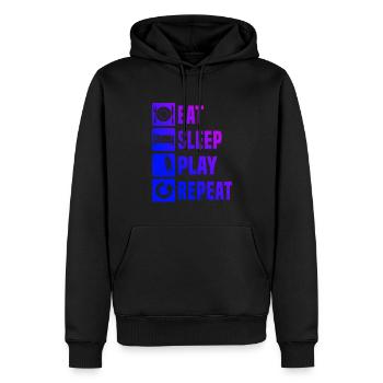 Innebandy Floorball Play Salibandy Women - Sweat à capuche Premium bio Homme - noir - Devant - Nico (187cm)