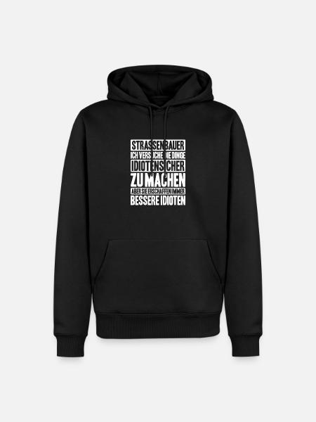 Straßenbauer Asphaltbauer Straßenbau - Männer Premium Bio Hoodie - Schwarz
