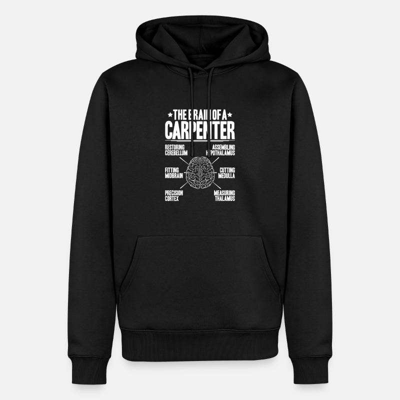 Zimmerer Zimmermann Zimmerei Charpentier Menuiserie - Sweat à capuche Premium bio Homme - noir