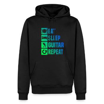 guitare classique Hommes Guitare électronique - Sweat à capuche Premium bio Homme - noir - Devant - Nico (187cm)