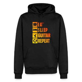 guitare classique guitariste guitare - Sweat à capuche Premium bio Homme - noir - Devant - Nico (187cm)