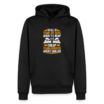 Triebfahrzeugführer Lokführer Train Driver - Men’s Premium Organic Hoodie - black - Front - Nico (187cm)