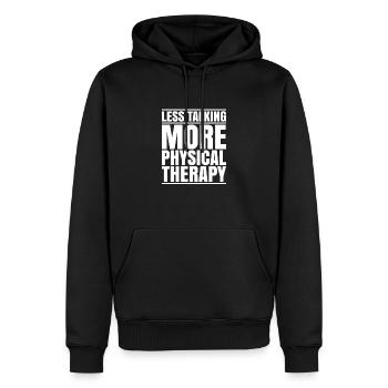 Physiotherapie Physiotherapeut Physical Therapist - Männer Premium Bio Hoodie - Schwarz - Vorne - Nico (187cm)