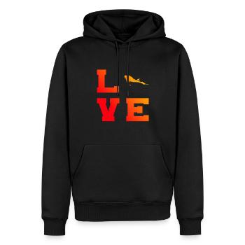 Femmes Plongeuse Plongeuse Plongée Libre Plongeuse Plongeuse - Sweat à capuche Premium bio Homme - noir - Devant - Nico (187cm)