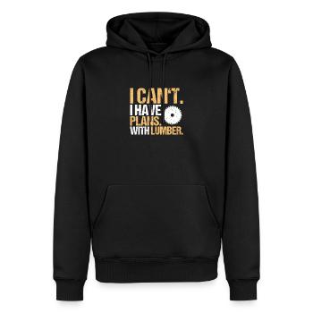 Zimmerer Zimmermann Zimmerei Carpenter Carpentry - Männer Premium Bio Hoodie - Schwarz - Vorne - Nico (187cm)