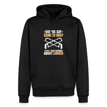 Zimmerer Zimmermann Zimmerei Carpenter Carpentry - Men’s Premium Organic Hoodie - black - Front - Nico (187cm)