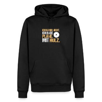 Zimmerer Zimmermann Zimmerei Carpenter Carpentry - Männer Premium Bio Hoodie - Schwarz - Vorne - Nico (187cm)
