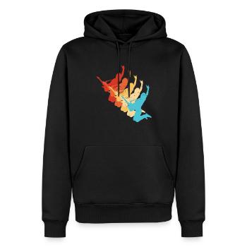 Guitare acoustique Guitare électrique Hommes - Sweat à capuche Premium bio Homme - noir - Devant - Nico (187cm)
