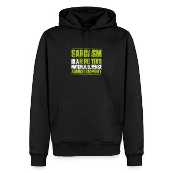 Forestier Forestier Forestier Travailleurs forestiers Forêt - Sweat à capuche Premium bio Homme - noir - Devant - Nico (187cm)