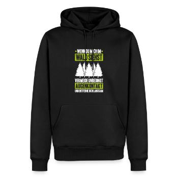 Förster Forstwirtschaft Forester Waldarbeiter Wald - Männer Premium Bio Hoodie - Schwarz - Vorne - Nico (187cm)