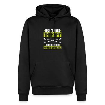 Nordic Walking Nordic Walker Nordic Walken - Männer Premium Bio Hoodie - Schwarz - Vorne - Nico (187cm)