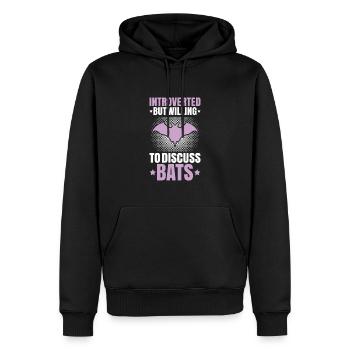 Fledermaus Fledermäuse Bat Bats Fledertier - Männer Premium Bio Hoodie - Schwarz - Vorne - Nico (187cm)