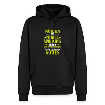 Nordic Walking Nordic Walker Nordic Walken - Männer Premium Bio Hoodie - Schwarz - Vorne - Nico (187cm)