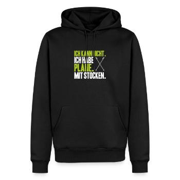 Nordic Walking Nordic Walker Nordic Walken - Männer Premium Bio Hoodie - Schwarz - Vorne - Nico (187cm)