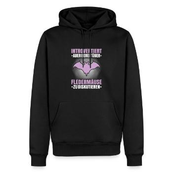 Fledermaus Fledermäuse Bat Bats Fledertier - Männer Premium Bio Hoodie - Schwarz - Vorne - Nico (187cm)