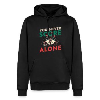 You Never Score Alone - Männer Premium Bio Hoodie - Schwarz - Vorne - Nico (187cm)