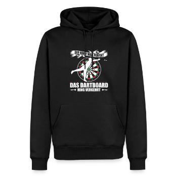 Der Wurf War Perfekt Das Dartboard Hing Verkehrt - Männer Premium Bio Hoodie - Schwarz - Vorne - Nico (187cm)