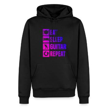 akustische gitarre Guitar Gitarrenspieler - Männer Premium Bio Hoodie - Schwarz - Vorne - Nico (187cm)