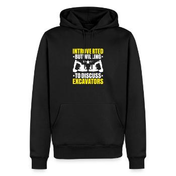Baggerfahrer Baggerführer Heavy Equipment Operator - Männer Premium Bio Hoodie - Schwarz - Vorne - Nico (187cm)