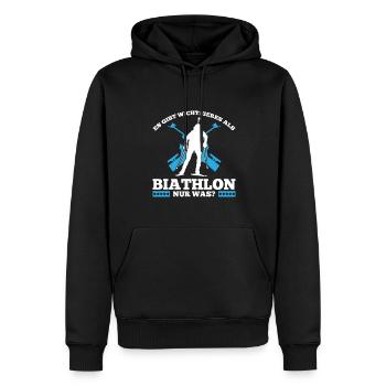 Es Gibt Wichtigeres Als Biathlon Nur Was? - Männer Premium Bio Hoodie - Schwarz - Vorne - Nico (187cm)
