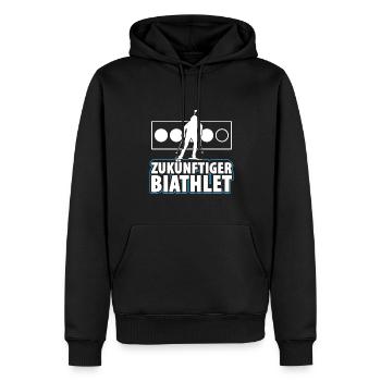 Zukünftiger Biathlet Biathlon Fan - Männer Premium Bio Hoodie - Schwarz - Vorne - Nico (187cm)