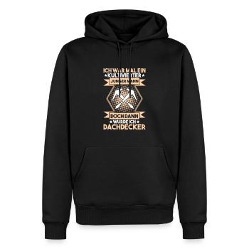 Dachdecker Dachdeckerei Dachdecken Roofer Roofing - Männer Premium Bio Hoodie - Schwarz - Vorne - Nico (187cm)