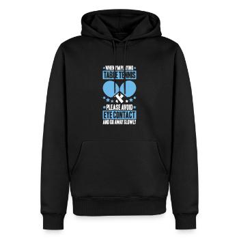 Tischtennis Ping Pong Pingpong Table Tennis - Men’s Premium Organic Hoodie - black - Front - Nico (187cm)