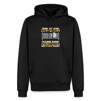 Volleyball Volleyball Player Volleyball Player Volley - Men’s Premium Organic Hoodie - black - Front - Nico (187cm)