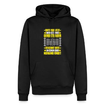 Gerüstbauer Gerüstbau Gerüstmonteur Scaffolder - Männer Premium Bio Hoodie - Schwarz - Vorne - Nico (187cm)