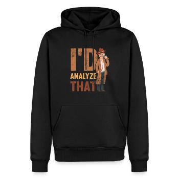 Ich Würde Das Analysieren, Ermittler - Männer Premium Bio Hoodie - Schwarz - Vorne - Nico (187cm)