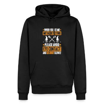 Détecteur Sondler Détecteur de métaux - Sweat à capuche Premium bio Homme - noir - Devant - Nico (187cm)