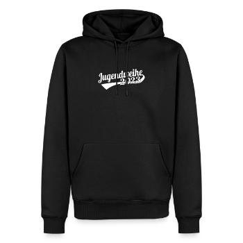 Jugendweihe 2023 - Männer Premium Bio Hoodie - Schwarz - Vorne - Nico (187cm)