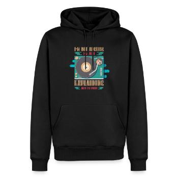 Schallplattenspieler Sammeln, Schallplatte - Männer Premium Bio Hoodie - Schwarz - Vorne - Nico (187cm)