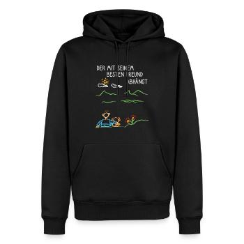 Old English Bulldog mein bester Freund - Männer Premium Bio Hoodie - Schwarz - Vorne - Nico (187cm)