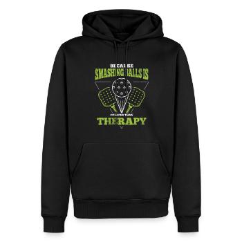 Das Leben Ist Erstaunlich, Pickleball Macht Es - Männer Premium Bio Hoodie - Schwarz - Vorne - Nico (187cm)