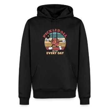 La vie est incroyable, Pickleball le fait - Sweat à capuche Premium bio Homme - noir - Devant - Nico (187cm)