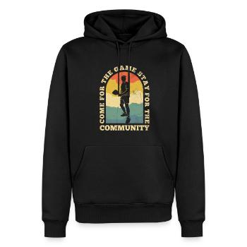 Das Leben Ist Erstaunlich, Pickleball Macht Es - Männer Premium Bio Hoodie - Schwarz - Vorne - Nico (187cm)
