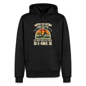 Elektrofahrrad Klapprad - Männer Premium Bio Hoodie - Schwarz - Vorne - Nico (187cm)