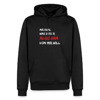 Schüler Algebra Mathematik - Männer Premium Bio Hoodie - Schwarz - Vorne - Nico (187cm)