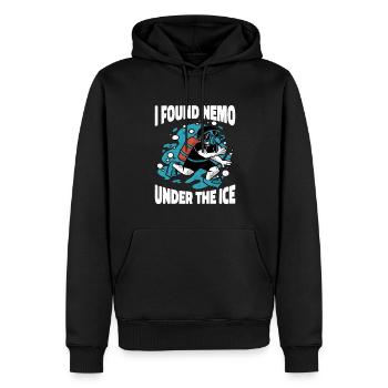 I found Nemo Under The Ice, Ice Diver - Men’s Premium Organic Hoodie - black - Front - Nico (187cm)