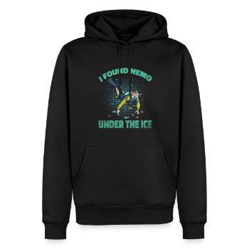 I found Nemo Under The Ice, Ice Diver - Men’s Premium Organic Hoodie - black - Front - Nico (187cm)