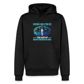 Tauchen Unter Dem Eis, Eistaucher - Männer Premium Bio Hoodie - Schwarz - Vorne - Nico (187cm)