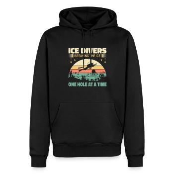 Eistaucher, Die Das Eis Loch Für Loch Brechen, - Männer Premium Bio Hoodie - Schwarz - Vorne - Nico (187cm)