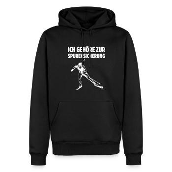 Ich Gehöre Zur Spurensicherung Skilangläufer Skate - Männer Premium Bio Hoodie - Schwarz - Vorne - Nico (187cm)