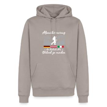 Alpenüberquerung Für Alpenüberquerer Wanderin Wand - Männer Premium Bio Hoodie - Taupe - Vorne - Nico (187cm)