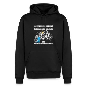 Alpenüberquerung Für Alpenüberquerer Wanderin Wand - Männer Premium Bio Hoodie - Schwarz - Vorne - Nico (187cm)