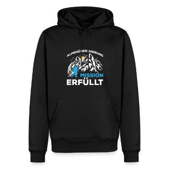 Alpenüberquerung Für Alpenüberquerer Wanderin Wand - Männer Premium Bio Hoodie - Schwarz - Vorne - Nico (187cm)