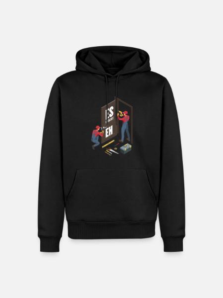 Es Eskaliert Eh Handwerker - Männer Premium Bio Hoodie - Schwarz